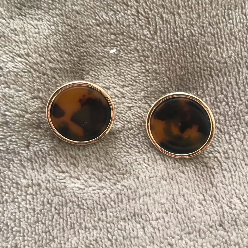 Brown/black statement earrings